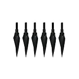 ISPORT Hunting Archery Arrowheads Broadheads 3 Rotary Fix Blade Medium Carbon Steel 150grain (6)