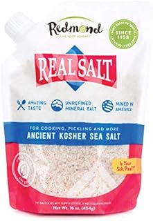 Redmond Real Sea Salt - Natural Unrefined Gluten Free Kosher, 16 Ounce Pouch (1 Pack)