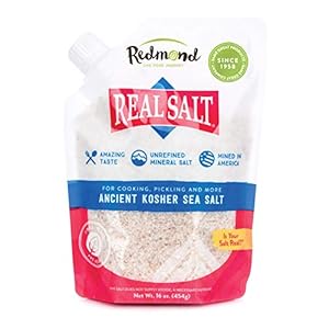 Redmond Real Sea Salt – Natural Unrefined Gluten Free Kosher, 16 Ounce Pouch (1 Pack)