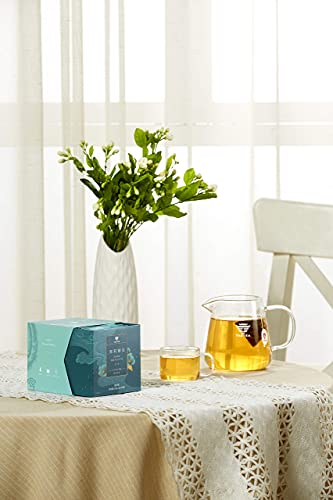 Taetea Puerh Tea Bags, Pu-Erh Assorted Tea Sachets Pack With Aged Fermented Puerh Tea Loose Leaf 12 Bags (Jasmine) #TOP4