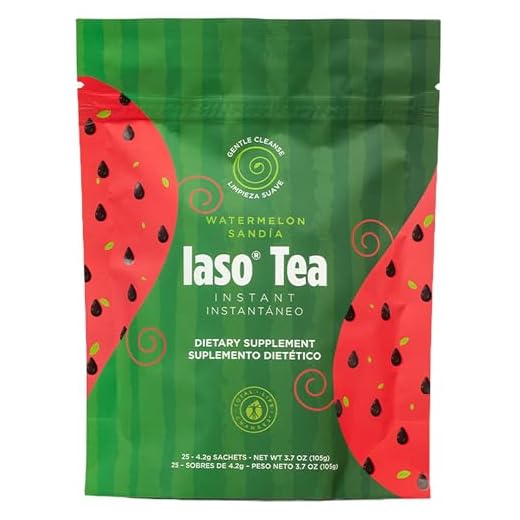 Iaso Instant Tea (Watermelon) - Refreshing Watermelon-Flavored Cleansing Tea, Ideal for Daily Wellness - 25 Sachets