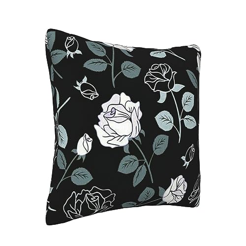 Housse de coussin velours côtelé imprimé gothique rose déco chambre canapé - 3