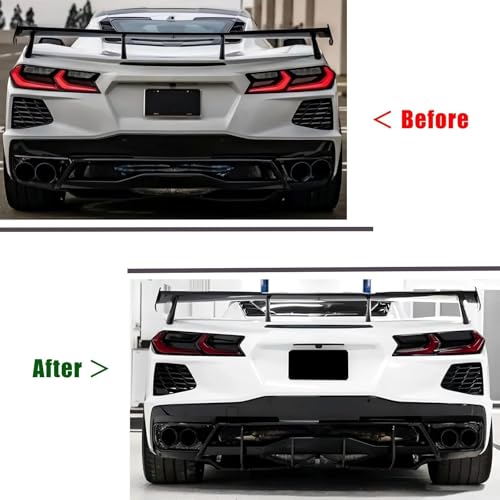 Spoiler arrière look carbone pour Corvette C8 aérodynamisme premium