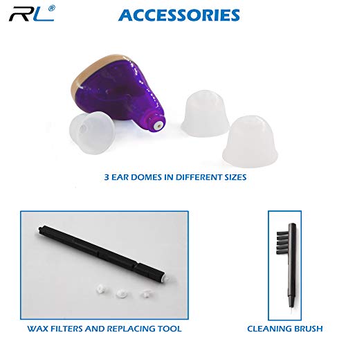 Rechargeable Hearing Amplifier to Assist Hearing of Adults and Seniors, CIC Devices Noise Cancelling, Each Charge Lasts 30 Hours | One Ear Only - Thumbnail 5
