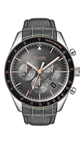 Preisvergleich Produktbild Hugo Boss Herren Chronograph Quarz Uhr mit Leder Armband 1513628