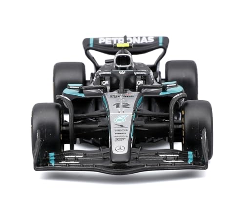 Bburago - F1 Mercedes-AMG W16 2025#12 Antonelli, 1:43 scale diecast car with Authentic details, replica F1 Mercedes, Silver/Black body, Official license, Recommended age 3+ years.