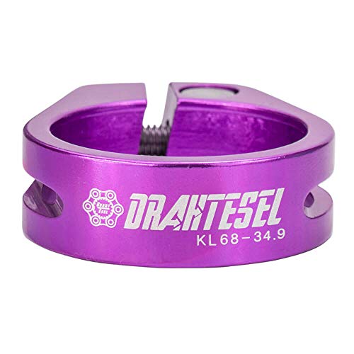 Drahtesel Tige de selle de vélo - Anneau de serrage avec raccord à vis - Pince de tige de selle (violet, 30,2 mm)