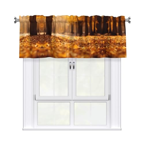 LEVNDIEJ höst vacker höst HD-tryck 137 x 45 cm kort fönsterkappa gardin kappor för fönster kök vardagsrum toppers