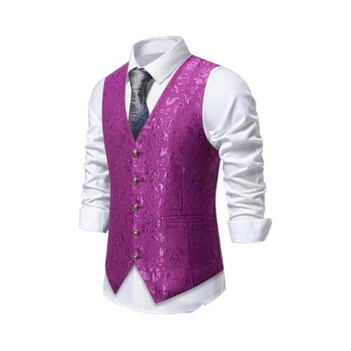 Men’S Textured Fashion Leisure Suit Vest Single Breasted Loose Fit Sleeveless Waistcoat For Halloween Party2