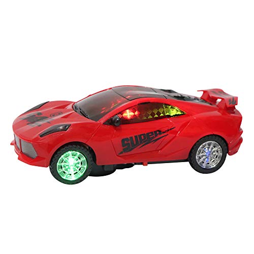 Image of VGRASSP Super Dream car with Bright Flashing 3D Lights, Sounds - Battery Operated Bump and Go Bump Action (Colour as per Stock) (Super Car)