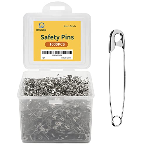 1000 Silver Sewing Pins, 1.5 Inch Rust-Resistant Steel...