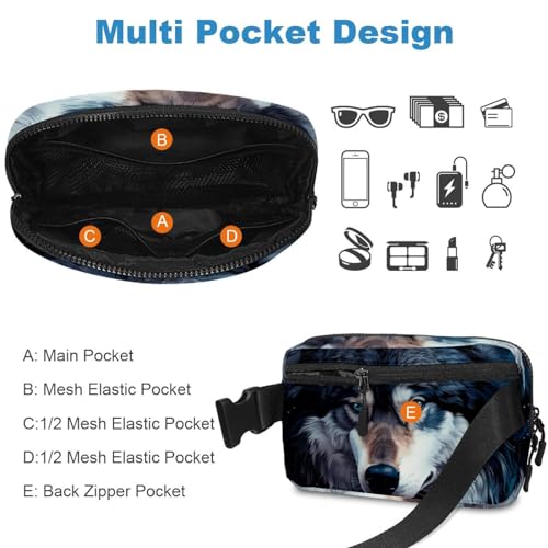 Cangurera Wolf para caminar con bolsillo seguro y dimensiones compactas 5