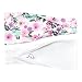 Maven Thread Women's Headband Yoga Running Exercise Sports Workout Athletic Gym Wide Sweat Wicking Stretchy No Slip 2 Pack Set White Floral Pink Flora