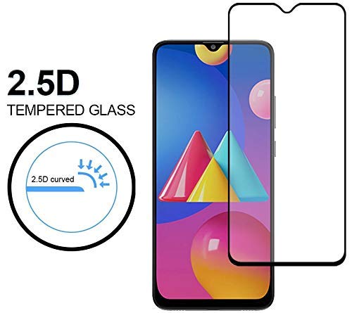 Image of Screen Protector for Samsung Galaxy M02 | A02 (Black) Tempered Glass Edge-to-Edge 6D Screen Guard With Installation Kit