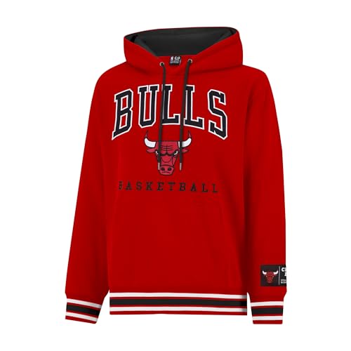 Ultra Game Mens NBA Official Premium Embroidered MVP Hoodie Sweatshirt, Chicago Bulls, Team Color, Medium