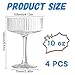 TUZHE Champagner Schalen 4er Set, 280ml Cocktailgläser, Vintage Gläser Für Zuhause, Bar, Partyabende, Spülmaschinengeeignet