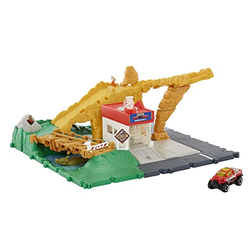 Matchbox HHH32 - Action Drivers-Spielsets, Fahrzeug im Maßstab 1:64, interaktives Spielzeug mit Lichtern, mit Anderen Sets kombinierbar, Spielzeug Geschenk für Kinder ab 3 Jahren