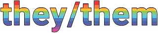 They/Them Pronoun | Metal Pin Back Button Badge | 1.5 inch | 1 Pcs LGTBQ+ Pride