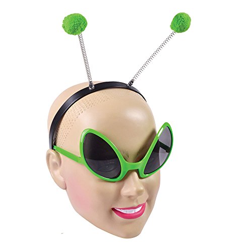 Bristol Novelty DS160 Alien Set de gafas y diadema, unisex, talla única