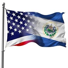 America And El Salvadorean Flag