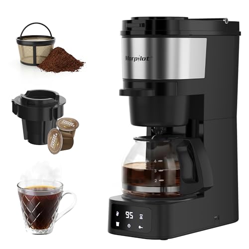 Morpilot 2-Way Coffee Maker, K-Cup Pods or Grounds, 4
