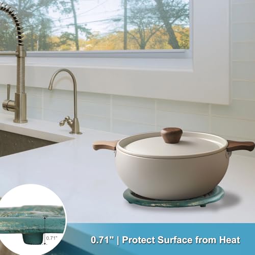 Cast Iron Trivet for Hot Pots, Heavy Duty Heat Resistant Pot Holder, Seahorse Seagrass Decorative Kitchen Accessory for Cookware and Grill Pans — view 6