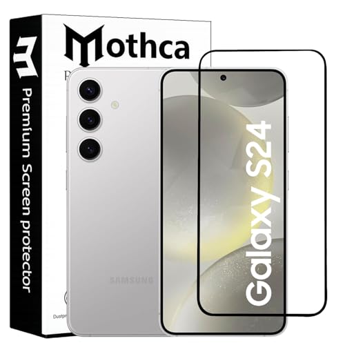 Image of Mothca Military-Grade Tempered Glass Screen Protector Compatible for Samsung Galaxy S24 with Edge to Edge Coverage - Case Friendly, Anti-Scratch & Bubble-Free Installation Kit