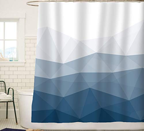 image for Sunlit Designer Shower Curtain,Popular Shower Curtain, Ombre Blue Fabr