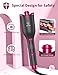 GHKJOK Automatic Curling Iron for Women Long Hair Rotating Automatic Curling Wand 1”Ceramic Barrel & 4 Temps & 3 Timers Auto Rotate Hair Curler Portable Fast Heating Easy to Use