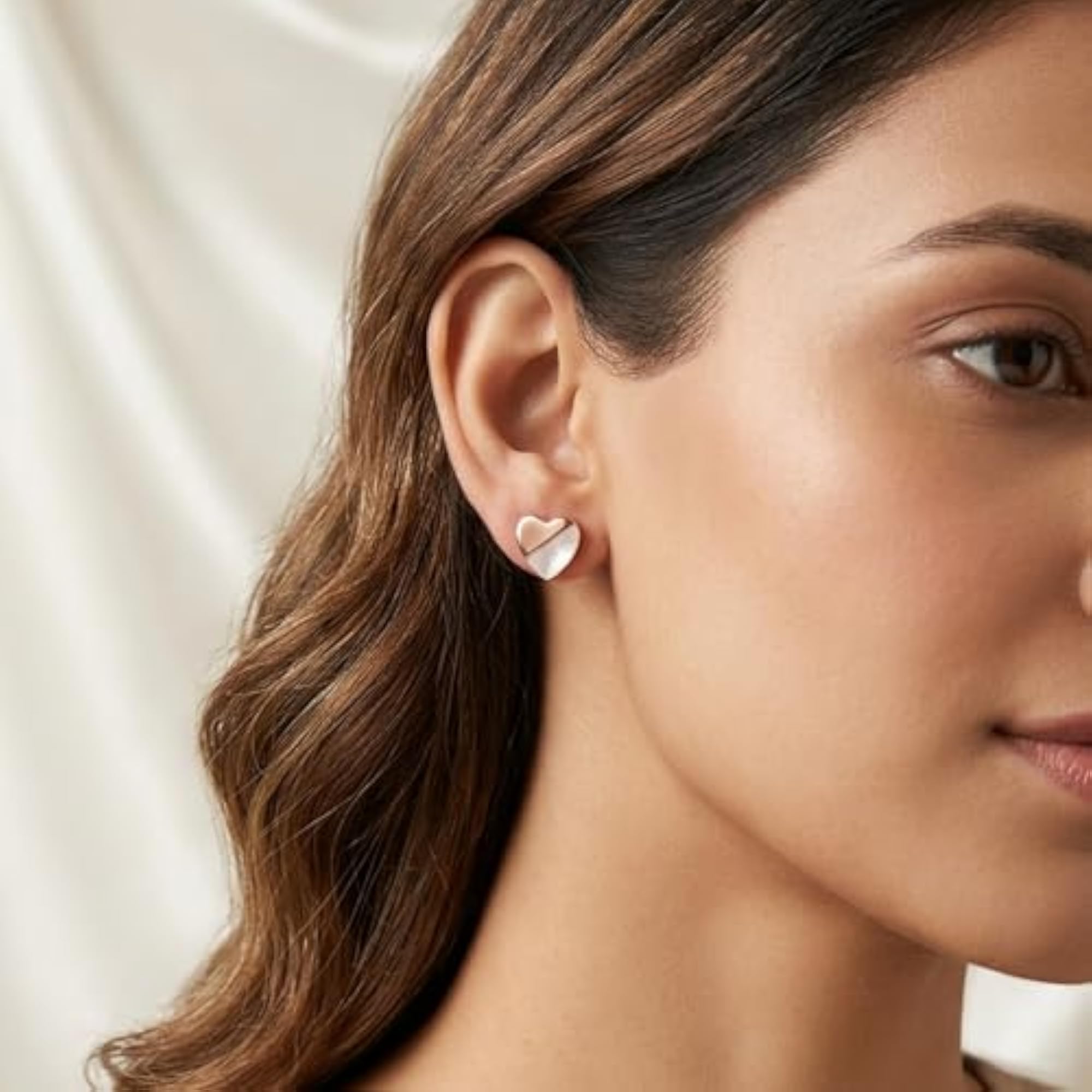 Pure Silver Stud Earrings, Comfortable Everyday Wear