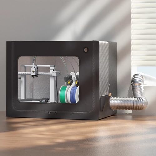 Enclosure per stampante 3D con estrattore fumi e illuminazione a LED, kit di ventilazione per asciugatrice e protezione incisore