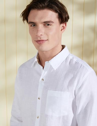 Image of Symbol Premium Men's Pure Linen Solid Casual Shirt (Regular Fit)