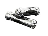 TMS Chrome Skull Hand Grips for Select Motorcycles