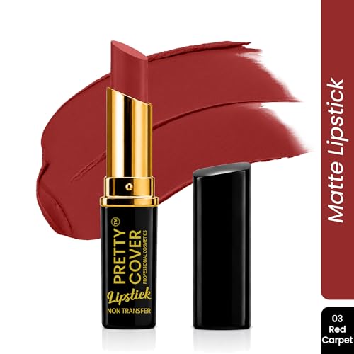 Image of Pure Matte Creamy Lipstick, Highly Pigmented & Long Lasting, 3.2g (Red Carpet)