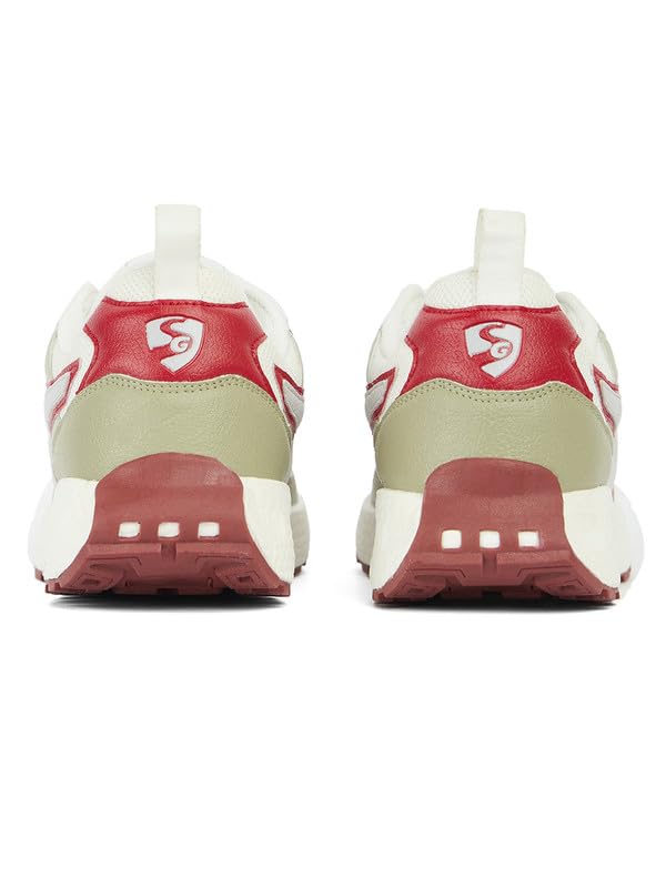 Image of SG Crest Lifestyle Shoes White /Green and Red /White Colour Available | Casual Shoes Men's & Women's | 6 to 11