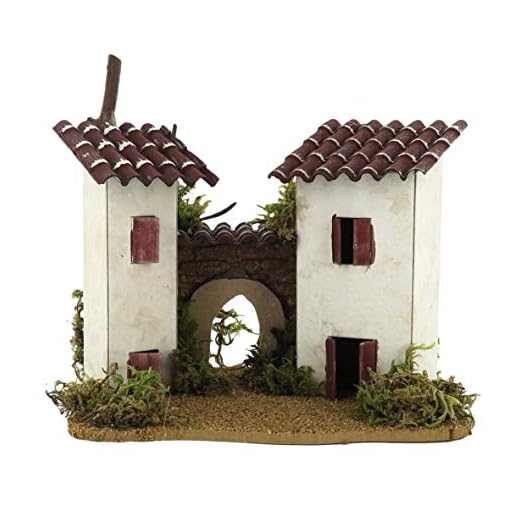 Ferrari & Arrighetti Casitas con tejas para la escenografía del Belén - Pesebres Bertoni