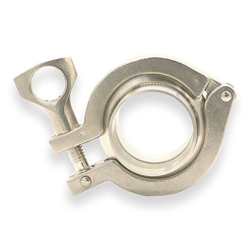 Tanboom Stainless Steel Tri Clamp /Tri Clover Clamp,2 Pcs Sus304 Sanitary Pipe Weld Ferrule + Ptfe Gasket Set,2 Inch #TOP4