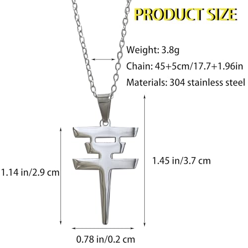 Tokio Hotel Necklace 2 Pcs Rock Roll Necklace Stainless Steel Tokyo Hotel Merch for Men Women Tokio Hotel Pendant Jewelry Music Fans3