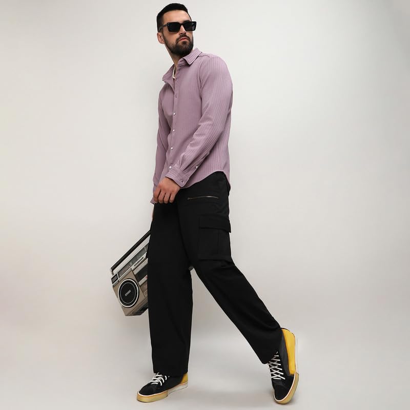 Image of CAHOOT Men's Shirt for Casual Wear | Spread Collar | Short Sleeve | Regular Fit | Button Closure | Shirt Crafted with Comfort Fit for Casual Wear