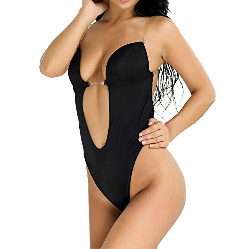 Xinshun Backless Women Body Shapers Bodysuit Clear Strap Party Dress Invisible Bra #TOP2