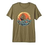 Segelschiff Grafik Segelliebhaber Segelausbildung Premium T-Shirt