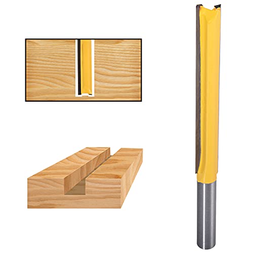 Hohxen WJ-HO-5016-2-FBA Straight Router Bit, 1/4 Inch Shank Long Double Flute Flush Trim Carbide Router Bits Milling Cutter For Plywood Wood Joinery cover