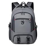 Dora & Liz Mochila de viagem 40L para laptop de 17 polegadas com porta de carregamento USB, mochila para computador universitário, bolsa de trabalho para homens e mulheres (cinza)