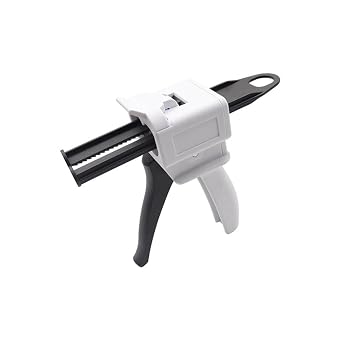 Dispenser Gun 50ml Dental Impression Mixing Dispenser Dispensing Gun 11/21 Ratio, Manual Dual Cartridge Applicator Gun 11/21