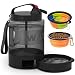Collapsible Dog Bowl,2 Pack Silicone Fodable Water Food Bowls for Dogs Cats,Portable Expandable Pet Feeding Watering Cup Dish for Walking Parking Traveling with 2 Carabiners,BPA Free,Dishwasher Safe
