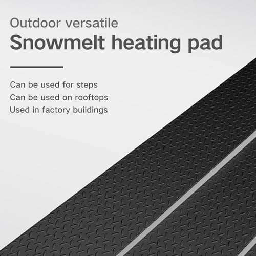 Tapete Elétrico para Derreter Neve, 10x30 Polegadas, PVC, Antiderrapante, à Prova D'água, Gelo e Ne