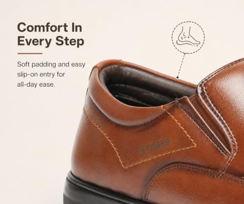 Image of Kraasa Brass Formal Shoes for Men | Vegan Leather Slip-On Office Shoes