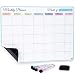 Magnetic Dry Erase Monthly Calendar for Fridge with New Premium Stain Resistant Technology - Whiteboard Organizer Planner - Refrigerator Whiteboard - Refrigerator Magnets
