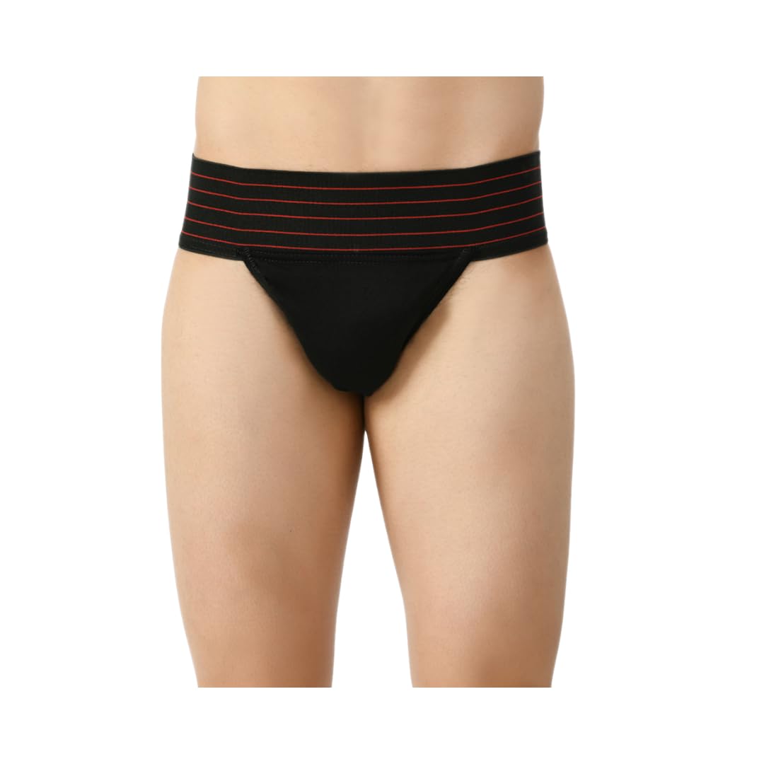 Men's Athletic Underwear Brief with Waistband, Black-picture-55