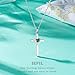 Iefil Birthstone Cross Necklace - 925 Sterling Silver Cross Necklace, December Tanzanite Cross, Birthstone Jewelry for Wife Mom Her